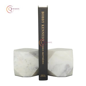 Hot Selling Unique White Marble Bookend Home Decorative Special Gift Marble Book Stand Holder Bookends New Arrival Bookends - Product Image 2