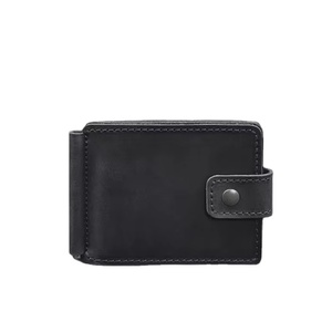 กระเป๋าสตางค์ผู้ชายหนังแท้วินเทจหนังม้าบางสั้นทำด้วยมือ CHW-0014E - Product Image 1