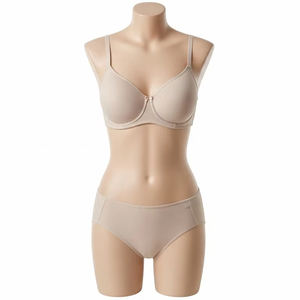 Sujetador con aros y conjuntos breves ecológicos para adultos, lencería transpirable de encaje suave de nailon reciclado, ropa íntima cómoda - Product Image 1