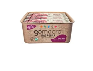 GoMacro MacroBar Organic Vegan Snack <b>Bars</b> - Cherries + Berries (2.0 Ounce <b>Bars</b>, 12 Count) - Product Image 3