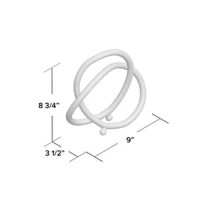 Objet d'art de table en métal en forme de nœud, décoration moderne élégante pour la maison, le bureau et les espaces contemporains, vente en gros en provenance d'Inde - Product Image 4