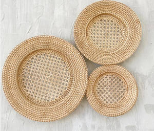Decor Table Natural Gray Rattan <b>Placemat</b> Charger Handwoven Made in Vietnam - Product Image 1