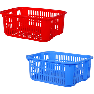 5050 PLASTIC CATE 3T Panier de rangement en plastique rouge Conteneur spacieux, léger et durable pour vêtements, jouets ou bureau - Product Image 6