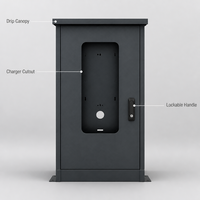 Boîtier de protection pour chargeur de VE 350x500x200mm IP65 en acier laminé à froid, montage mural, boîtier vide pour station de recharge