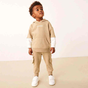 Tuta Sportiva Unisex Personalizzata per Bambini Taglie Forti, Invernale, con Cappuccio, in Pile, Traspirante, ad Asciugatura Rapida, Antivento, Antibatterica, Stile Streetwear - Product Image 6