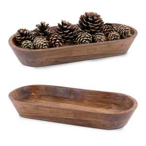 ชามไม้ยาวแกะสลักด้วยมือสีวอลนัทของขวัญที่ไม่ซ้ำกันสำหรับพ่อแม่ของขวัญชุดรวมครอบครัว - Product Image 3