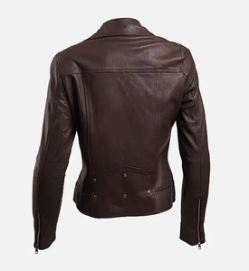 Vestes en cuir pour femmes à la mode en gros coupe moderne, coupes élégantes marque personnalisée disponible - Product Image 6
