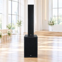 Set Speaker Kolom DBK 4x8 Inch dengan Amplifier dan Subwoofer 18 Inch Sistem PA DJ untuk Gereja, Konser, dan Pesta