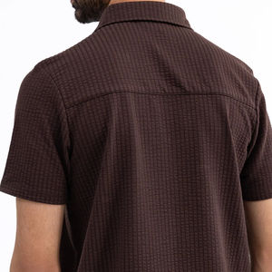 Chemise d'été en popeline de coton marine personnalisable pour hommes, 100% respirant, anti-rétrécissement, anti-rides, motif imprimé - Product Image 5