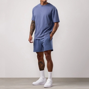 เสื้อยืดผ้าฝ้าย100% โอเวอร์ไซส์สำหรับผู้ชายเสื้อยืดโชว์ไหล่ทรงหลวมสไตล์ใหม่ล่าสุด - Product Image 4