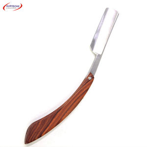 Maquinilla de afeitar de borde recto, herramienta de barbería, hoja de acero inoxidable, plegable - Product Image 6