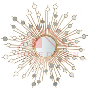 Chất lượng hàng đầu tường Gương trang trí <span class=keywords><strong>Sunburst</strong></span> tường gương trong sắt với bạc Antique kết thúc cho trang trí nội thất bán chạy nhất - Product Image 3