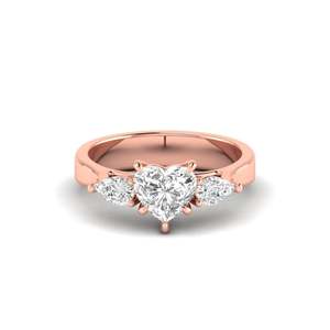 Anillo de compromiso solitario con diamante talla corazón de 0.70 ct, color F, claridad VS, diamante cultivado en laboratorio en oro de 14 quilates para fiesta de compromiso - Product Image 3