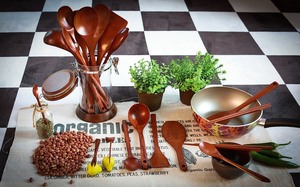 Juego de cena de colección de utensilios de cocina de bambú natural sostenible personalizable al por mayor - Product Image 6