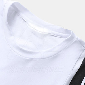 Nouveau style haut de gamme, T-shirts pour hommes légers, amples et respirants en Spandex/Coton, faible MOQ, couleur unie, couleurs personnalisées, logo OEM - Product Image 3