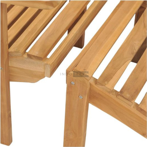 Chaise de jardin en teck vieilli de haute qualité, design simple pour se détendre en extérieur - Product Image 5