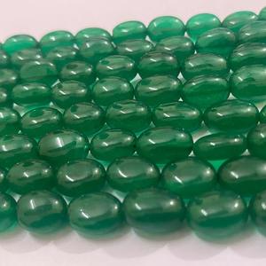 HAYAAT GEMS HG-541 Oval Green <b>Loose</b> Gemstone <b>Beads</b> for Jewelry Making Handmade Smooth Third Party Appraisal ZM Origin - Product Image 1
