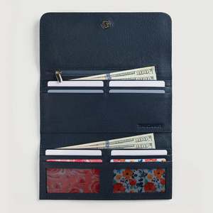 Genuine Leather RFID Ladies Fold <b>Long</b> <b>Wallet</b> with Bohemian Vintage Style - Product Image 5