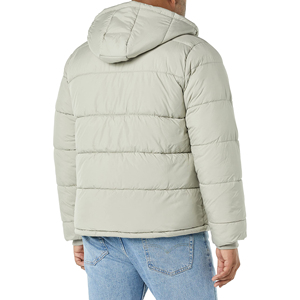 Manteaux rembourrés personnalisés de haute qualité pour hommes Veste en polyester matelassé chaud pour hommes avec veste matelassée à capuche - Product Image 5