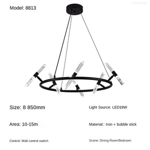 โคมไฟระย้า LED โมเดิร์น 24 หลอด สีทอง ทรงวงรีเหล็กหลายหัว ปรับความสว่างได้ เหมาะสำหรับใช้ในบ้านและร้านอาหาร - Product Image 6