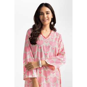 Conjunto de Vestidos Casuales IUSTTS-303: Camisa Estampada Jacquard y Pantalón Estampado con Laca - Product Image 2