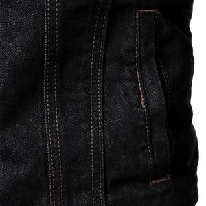 Veste en jean personnalisée KADIA pour homme, style urbain, coupe slim, manches régulières, bleu vintage, à capuche, matelassée, doublure en coton coupe-vent, excellente qualité - Product Image 3