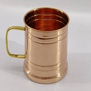Tasse de mule de Moscou en cuivre pur pour cocktail, restaurants et hôtels, tasses à boire de bière martelée élégantes pour les offres de gros en vrac - Product Image 5