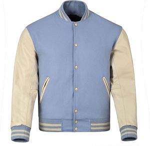 Meilleure vente de veste de baseball grande taille pour hommes personnalisée OEM College Varsity cuir style hiver longue toile dernière conception - Product Image 4