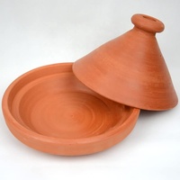 Tajine marocain artisanal en argile, pot à ragoût de 20 cm de diamètre, compatible cuisinière à gaz, design écologique et isolant pour garder les plats au chaud