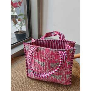 Bolso Tote de Gran Capacidad Pink Panther con Cierre Abierto, Forro de Algodón, Resistente al Agua, Duradero, para Otoño y Verano - Product Image 1