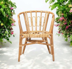 เก้าอี้ไม้ไผ่ธรรมชาติทำมือเก้าอี้หรูหราเก้าอี้ในร่มกลางแจ้งสำหรับห้องนั่งเล่นระเบียงสวน - Product Image 1