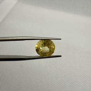 อัญมณีแซฟไฟร์เหลี่ยมเพชรพลอยสีเหลืองธรรมชาติแบบพิเศษตัดเป็นรูปวงรีไม่ให้ความร้อนจากผู้จำหน่ายที่เชื่อถือได้ - Product Image 3