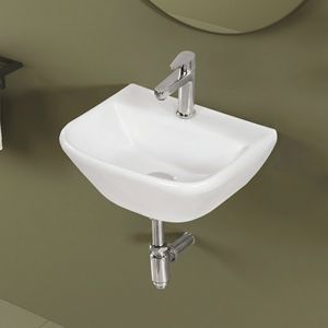 Lavabo mural ovale classique moderne pour salle de bain - Product Image 3
