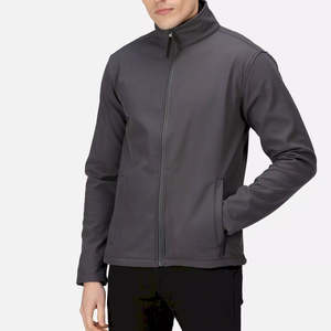 Chaqueta Bomber Unisex Ligera de Softshell con Cuello Alto, Corte Regular, con Impresión de Logotipo Personalizado, Cremallera Frontal y Forro de Piel de Oveja para Hombre - Product Image 1