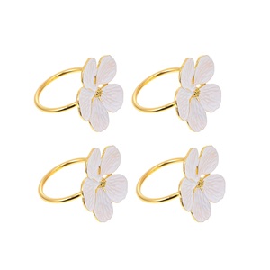 Servilleteros decorativos florales, soporte para fiestas de vajilla de Navidad con hermoso diseño de flores para recuerdos y obsequios - Product Image 1