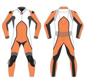 Traje de carreras de cuero personalizado, chaqueta de cuero para motocicleta, traje de carreras de cuero de vaca de marca personalizada - Product Image 3