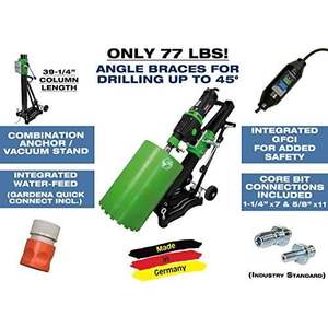 Motor de perforación de diamante de alto torque y 20 amperios con capacidad de perforación de 14 mm, soporte de anclaje al vacío para brocas de hormigón reforzado - Product Image 5