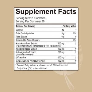 סוכריות גומי קאווה OEM/ODM עם גאבה, אשוגנדה, מגנזיום, ויטמין B6 ו-D3 |   שורש קאווה בעל עוצמה גבוהה לשקט, הרפיה ושינה - Product Image 3