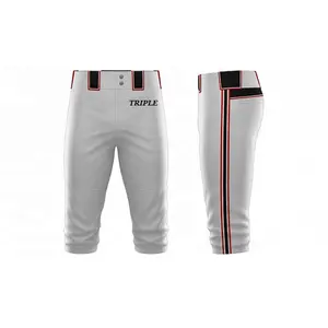 Pantalones juveniles de béisbol y sóftbol impresos personalizados de fábrica al por mayor de fábrica de alta calidad