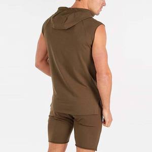 Plain Mens Sports sleeveless Hoodie Muscle Sport Sleeveless Gym Hoodie Tank Top Sleeveless Gym Hoodie High Quality - Product Image 4