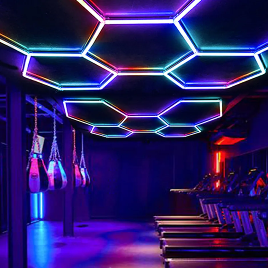 Lumières hexagonales de haute qualité en gros hexagonal led hexagone plafonnier rgb lumières pour la décoration