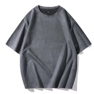 Personalizado 230gsm 280gsm 300gsm 320gsm hombres camisetas de peso pesado de gran tamaño Drop Shoulder algodón poliéster personalizado camisetas de los hombres - Product Image 4