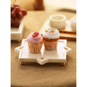 Maravilloso diseño, forma personalizada, bandeja de aperitivos de comida de mármol, platos de postre de mármol blanco de gran tamaño de alta calidad - Product Image 3