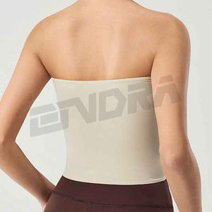 Top de tubo sin tirantes acolchado para mujer, Sujetador deportivo inalámbrico para Yoga, Top de gimnasio sin mangas de Color sólido, ropa occidental Y2k, sujetador Bandeau Sexy - Product Image 5
