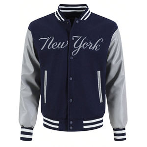 Veste universitaire classique pour homme 2025, style vintage, devant droit, respirante, coupe-vent, couture durable, veste en polyester/coton d'hiver - Product Image 1