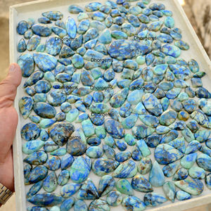 Lote de cabujón de azurita suelta natural, mezcla de formas, venta al por mayor, cristales a granel, diseño de piedras preciosas, azurita en cuarzo, cabujones de tamaño libre - Product Image 3