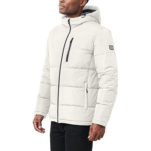 Veste d'hiver matelassée légère et minimaliste à capuche pour homme, décontractée et pour l'extérieur - Product Image 2