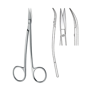 Tijeras de goma 11cm Instrumentos dentales curvos Tijeras de goma médica de acero inoxidable - Product Image 2