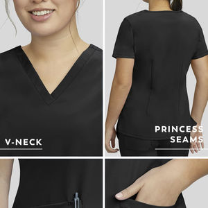 Ensembles de gommage pour femmes Uniformes de gommage d'allaitement Spandex médical Stretch Respirant Uniformes de gommage Manteaux de laboratoire Uniformes d'infirmière de style - Product Image 4