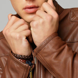 Chaqueta de cuero suave para hombre, clásica, atemporal, de alta calidad, de cuero vacuno, elegante y cómoda, chaqueta de cuero marrón para hombre - Product Image 6